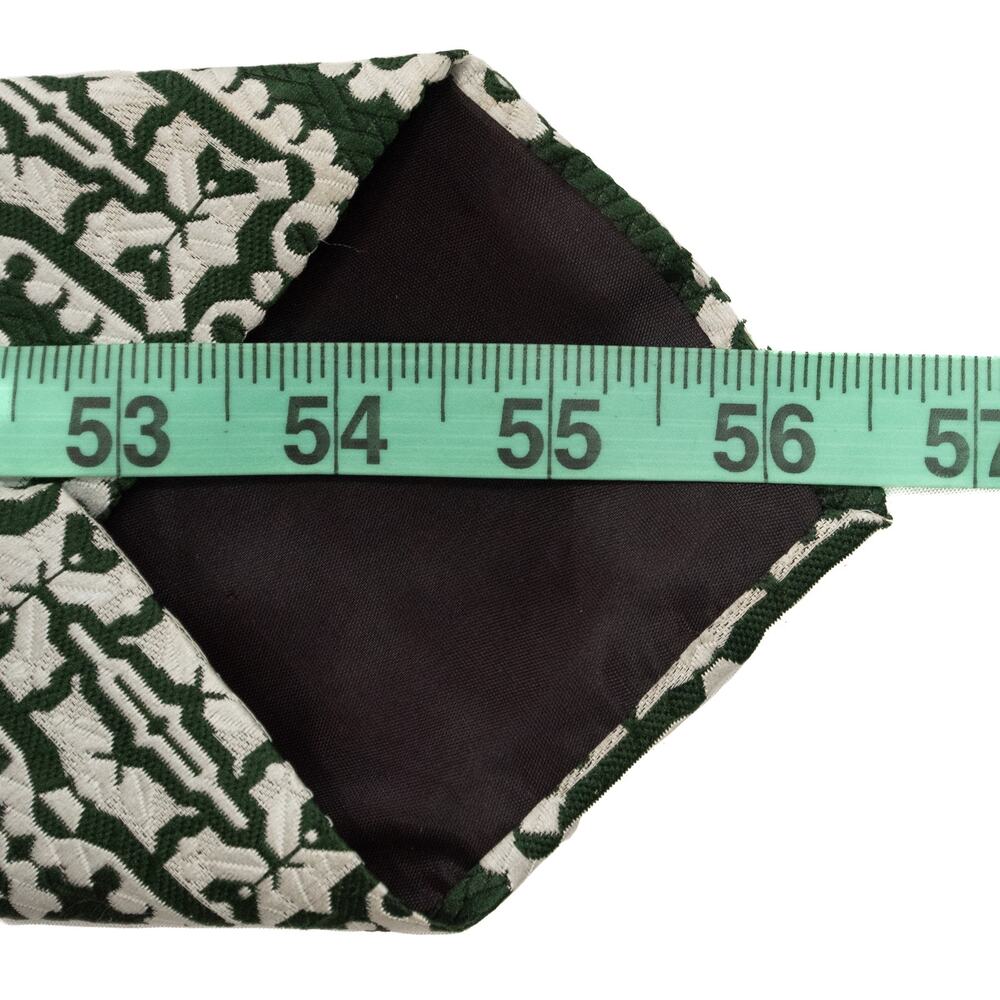 Vintage Retro Green White 60's 70's Necktie Neck Tie - Picture 6 of 8